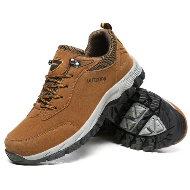 1712 Brown Gray Green Breathable TPR Sole Outdoor Men Hiking Shoes Non-slip Sports Shoes Muir Hiking Shoes