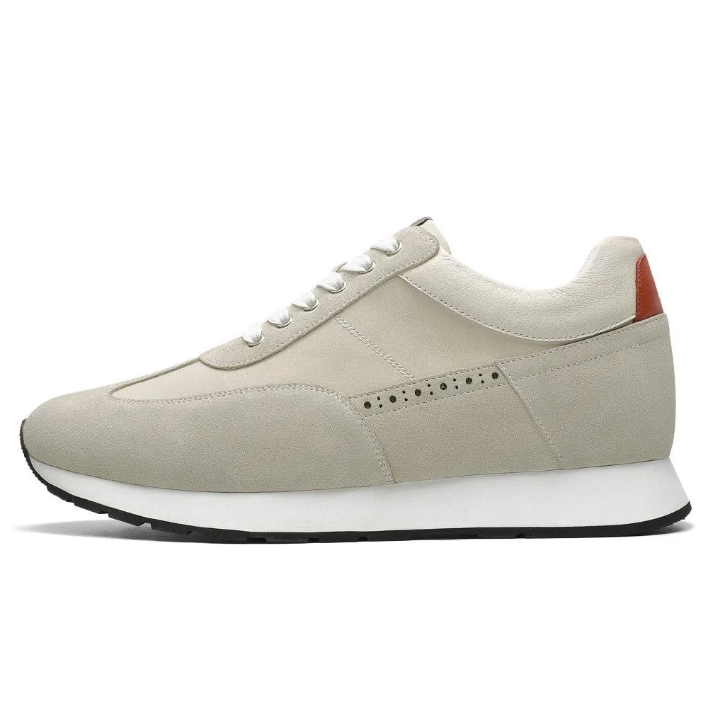 Best Casual Shoes Of 2024 7 CM/2.76 Inches CMR CHAMARIPA Off-White Suede Men's Height Increasing Shoes