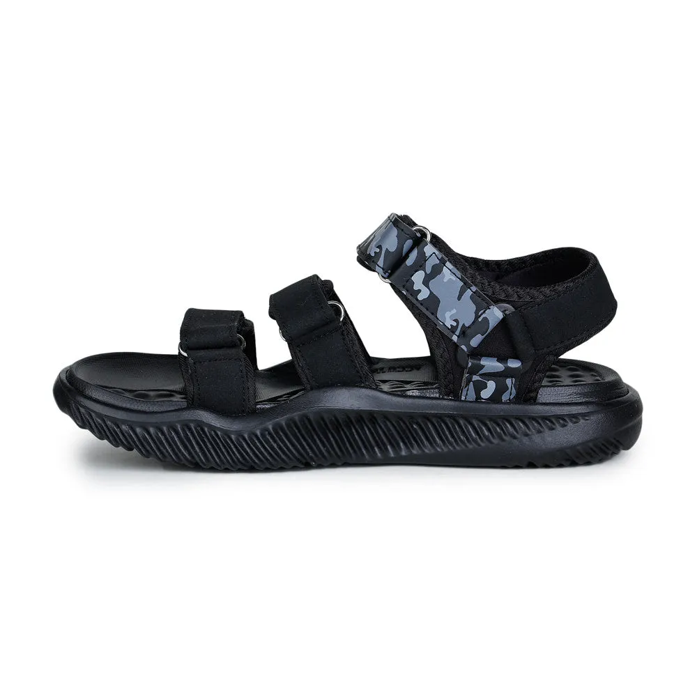 A-HA Casual Black Sandals For Men STAMINA-9 By Liberty Bunion Sandals