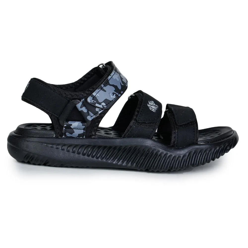 A-HA Casual Black Sandals For Men STAMINA-9 By Liberty Cute And Comfortable Sandals
