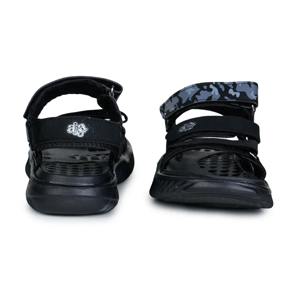 Comfy Walking Sandals A-HA Casual Black Sandals For Men STAMINA-9 By Liberty