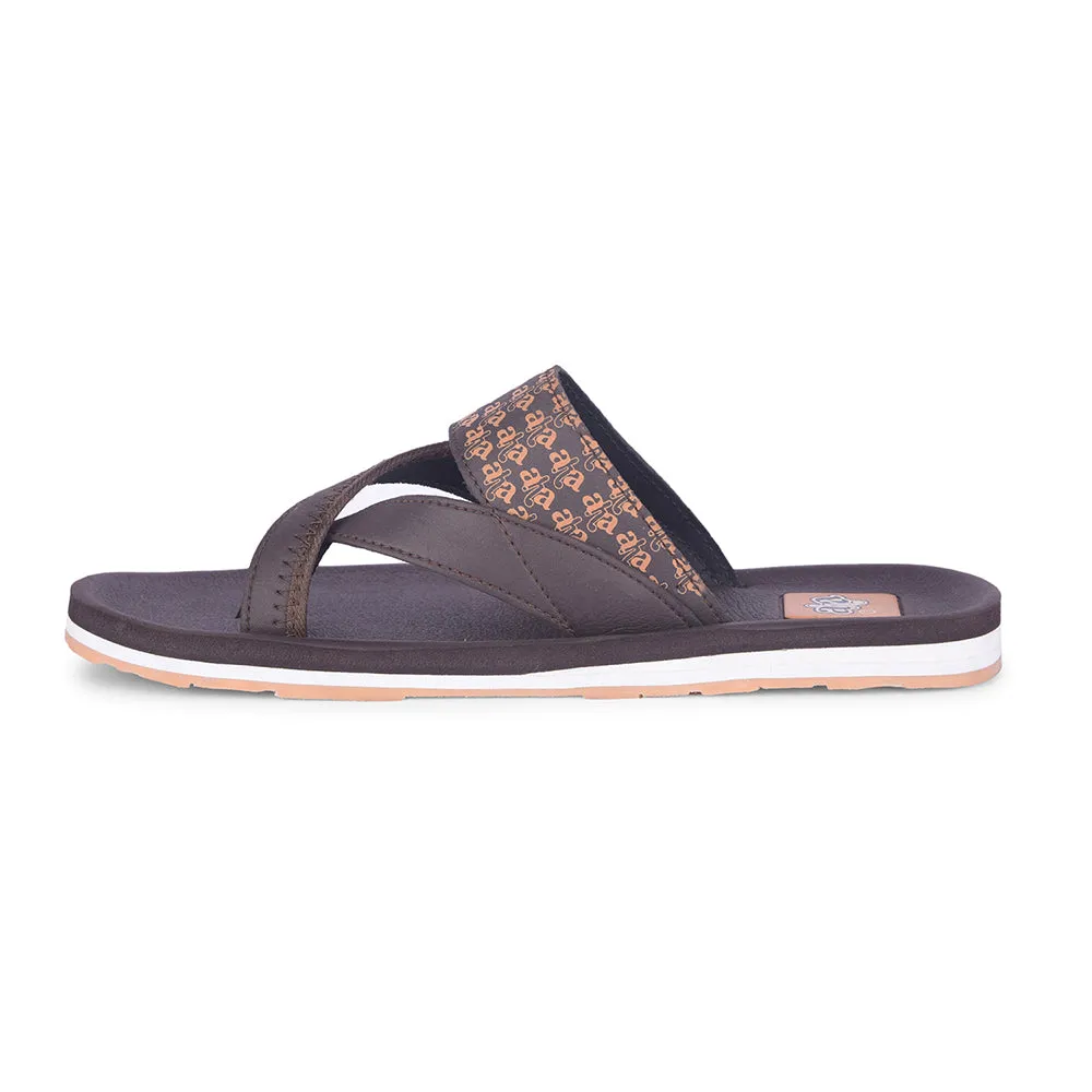 A-HA Casual Dark Brown Flip Flop For Men ANCO-02 By Liberty Dress Flat Sandals