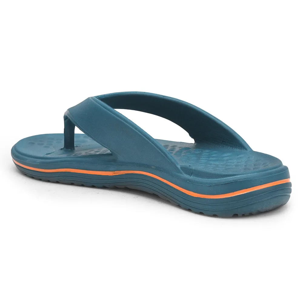A-HA Casual Teal Blue Flip Flop For Men BEACHTIME By Liberty Sandals With Small Wedge
