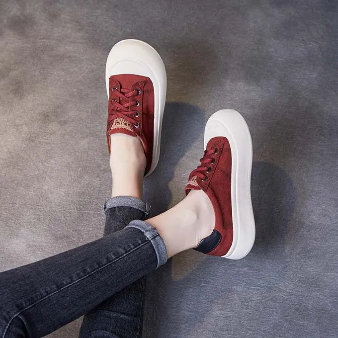 Timberland Smart Casual Shoes Women Platform Lace-Up Casual Shoes