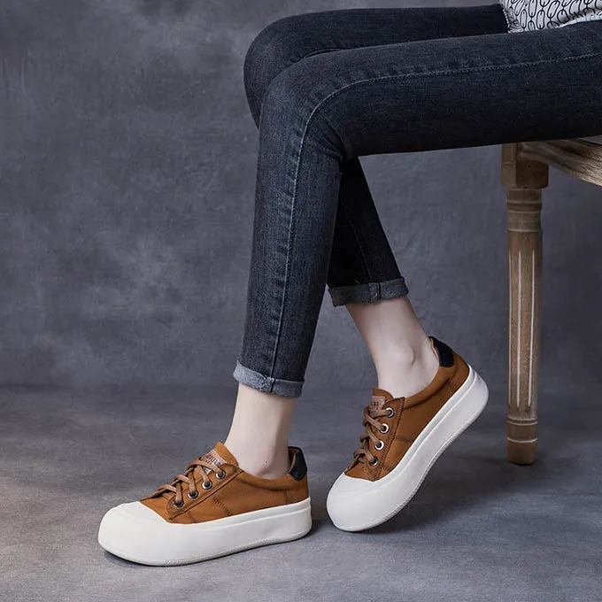 Casual Shoes Wear Dresses Women Platform Lace-Up Casual Shoes