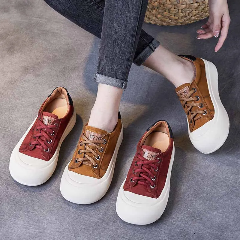 Women Platform Lace-Up Casual Shoes United Colors Of Benetton Casual Shoes