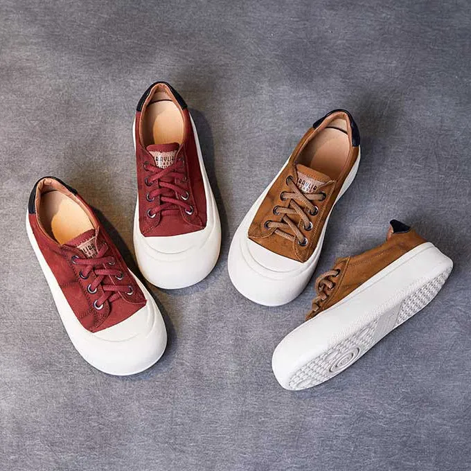 Women Platform Lace-Up Casual Shoes Toddler Vans Knu Skool Casual Shoes