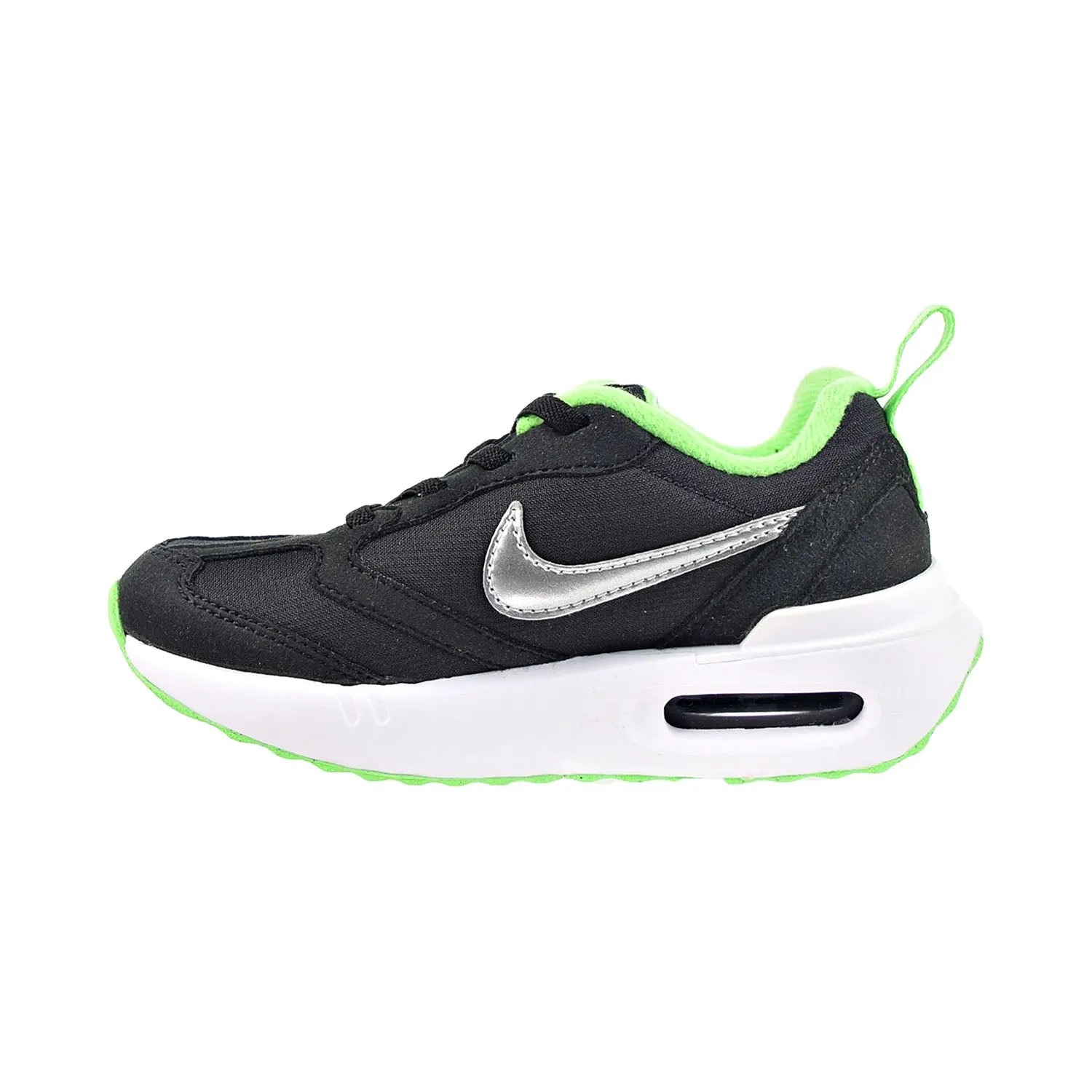 Nike Air Max Dawn (PS) Little Kids' Shoes Black-Chrome-Green Strike Best Cheap Asics Running Shoes