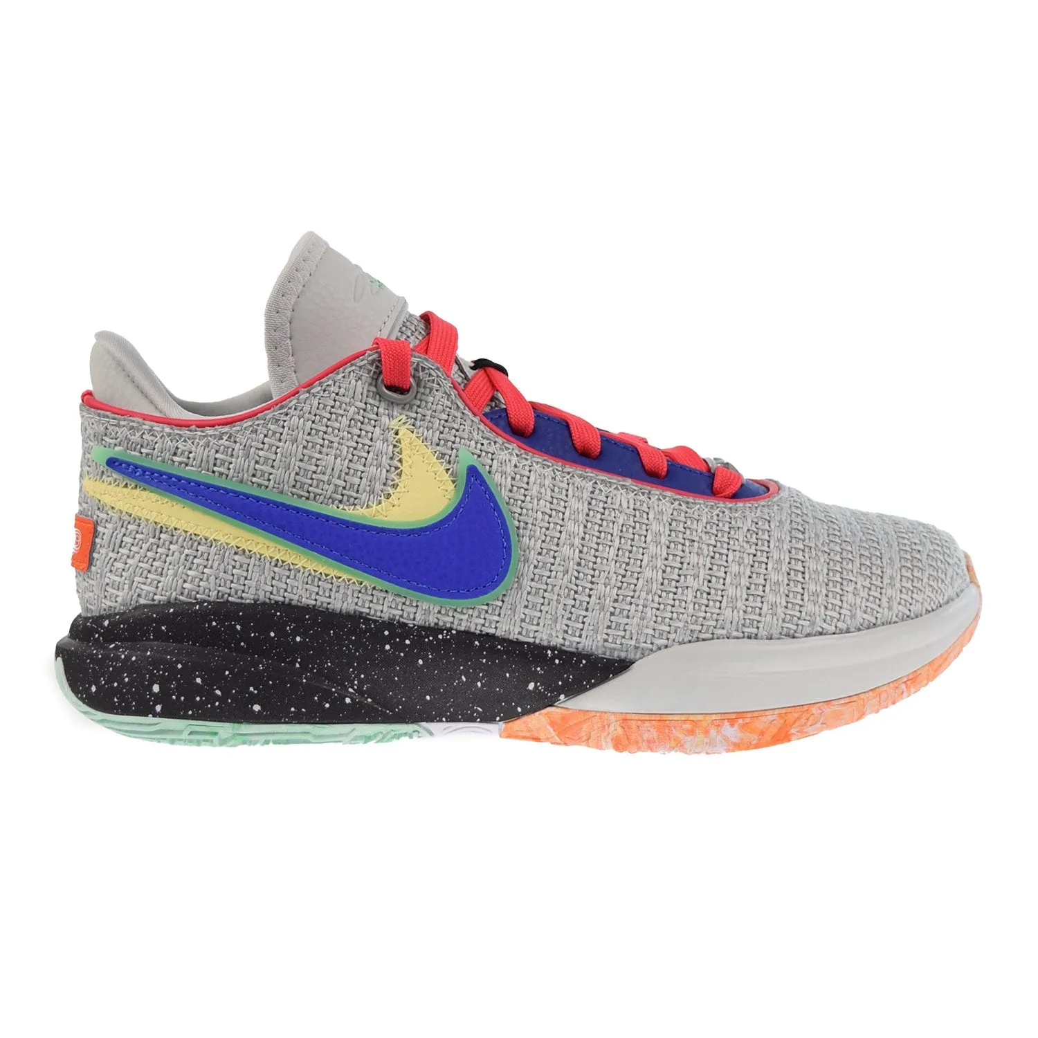 Nike LeBron XX Big Kids' Shoes Light Silver-Hyper Royal-Lemon Chiffon Asics Glideride 3 Running Shoes