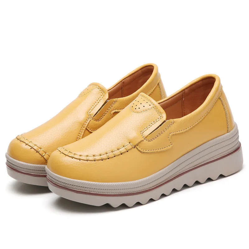 Casual Suede Shoes Comfortable Casual Leather Shoes for Women