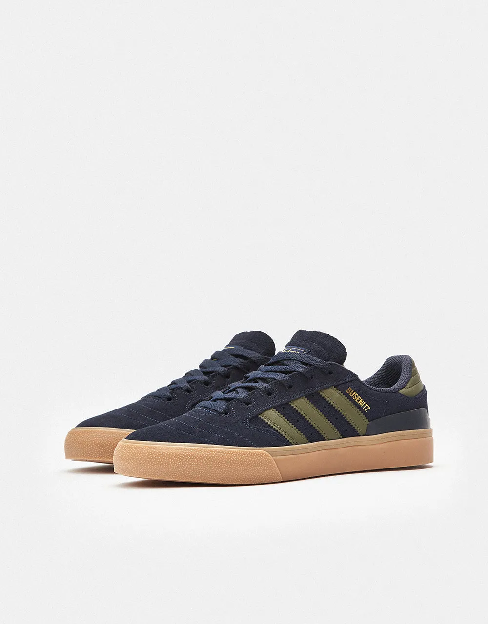 adidas Busenitz Vulc II Skate Shoes - Legend Ink/Olive Strata/Gold Metallic Adidas Aristocats Shoes
