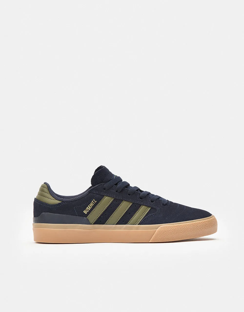 adidas Busenitz Vulc II Skate Shoes - Legend Ink/Olive Strata/Gold Metallic Adidas Skateboard Shoes