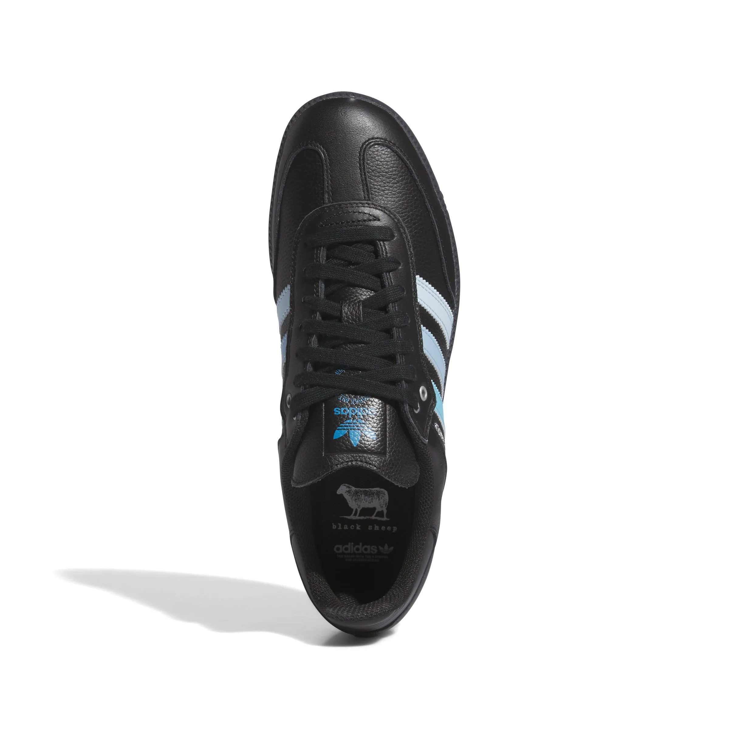 Adidas Charlotte FC x Black Sheep Samba ADV Shoes-Core Black/Cloud White/Ice Blue Adidas Fencing Shoes