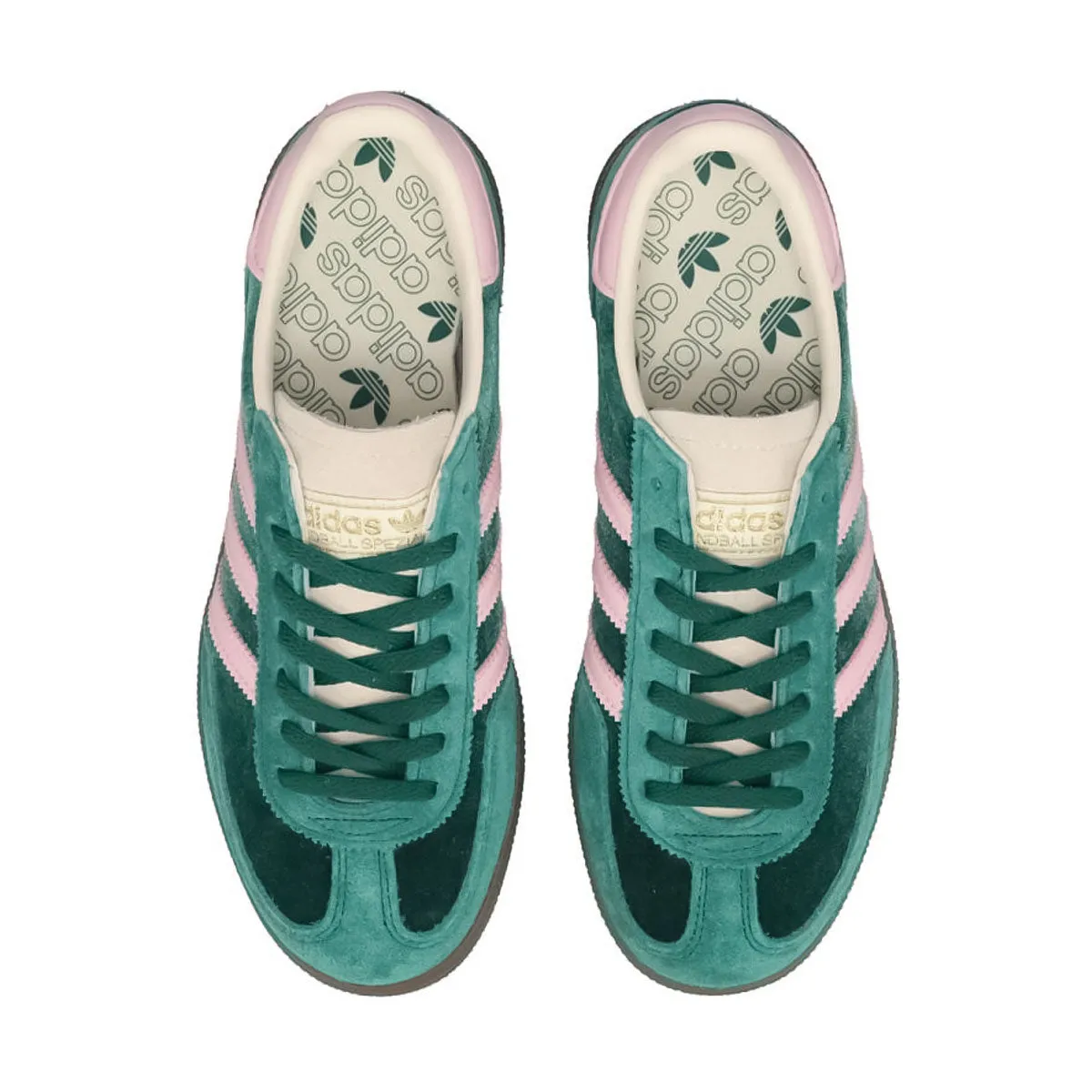 adidas HANDBALL SPEZIAL W "COLLEGE GREEN/CLEAR PINK/CREAM WHITE"     "//"JI2648 Turf Soccer Shoes Adidas