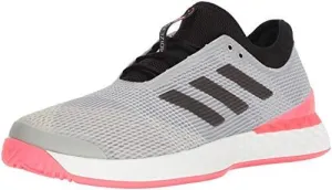 Adidas Shoes Nmds adidas Men's Adizero Ubersonic 3 Tennis Shoe, Matte Silver/Black/Flash red, 11 M US