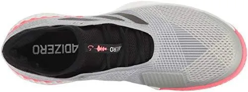 adidas Men's Adizero Ubersonic 3 Tennis Shoe, Matte Silver/Black/Flash red, 11 M US Running Adidas Shoes