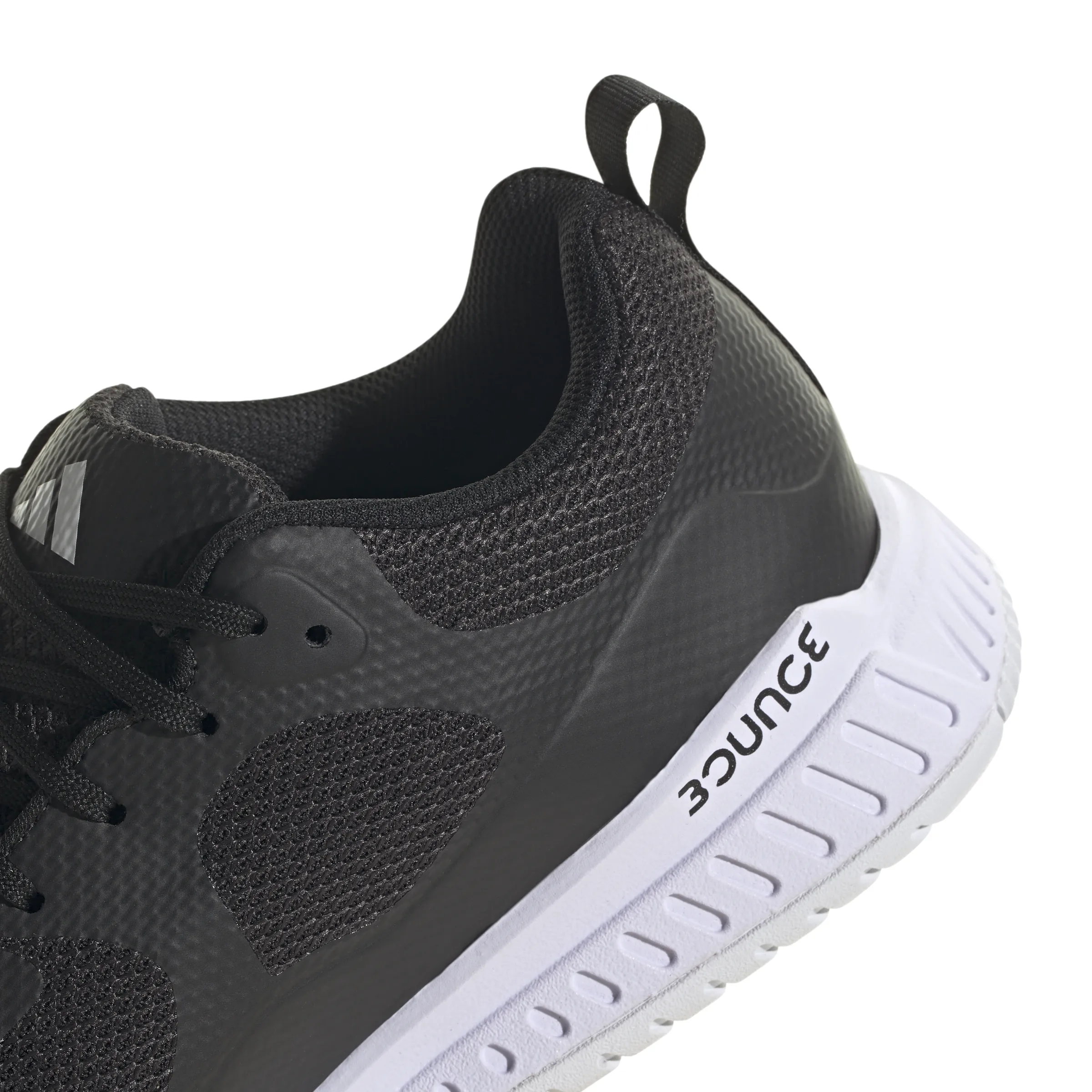 Adidas Mens Court Team Bounce 2.0 - Black/White Adidas Stripes Shoes