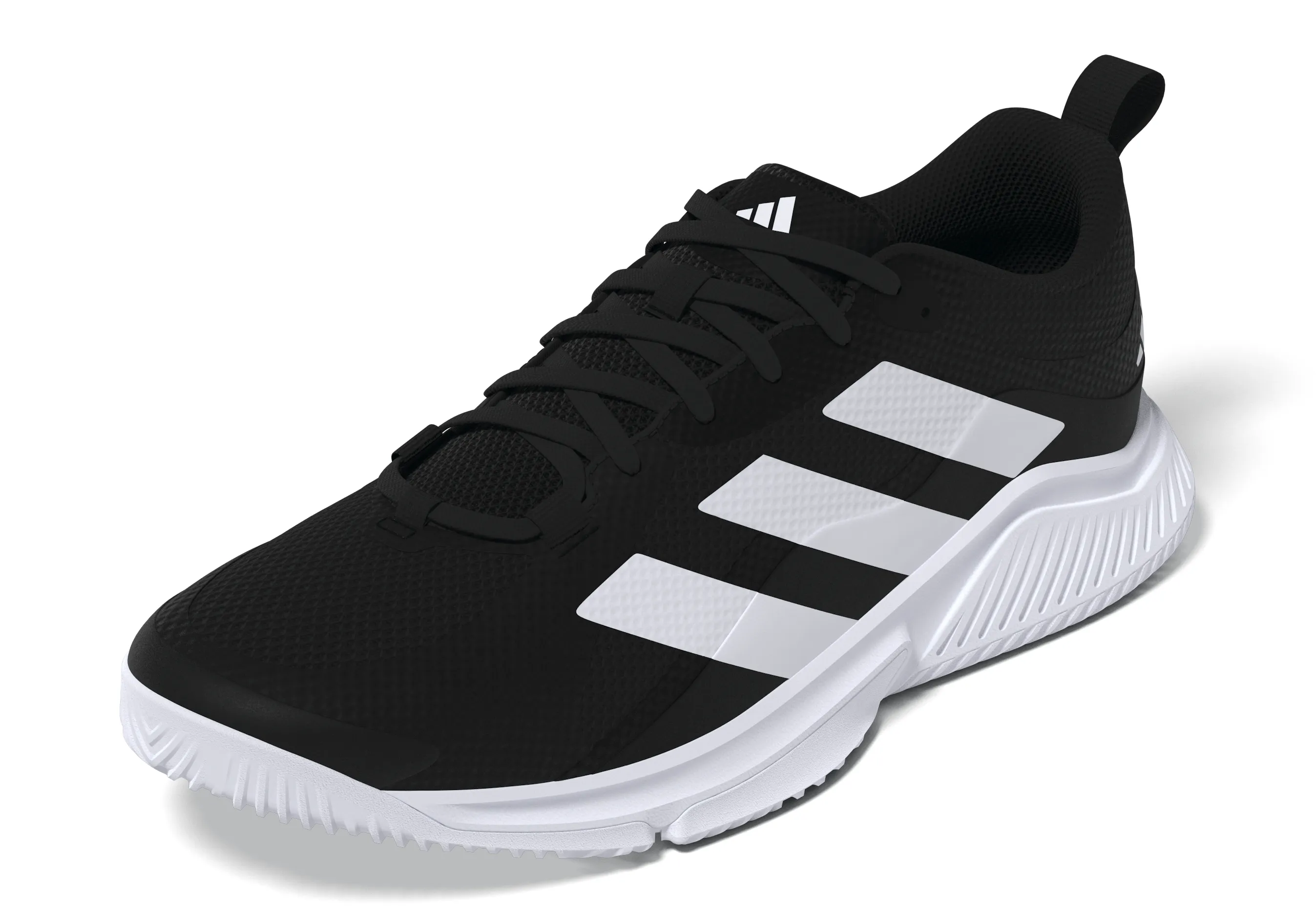 Adidas Mens Court Team Bounce 2.0 - Black/White Ballerina Adidas Shoes