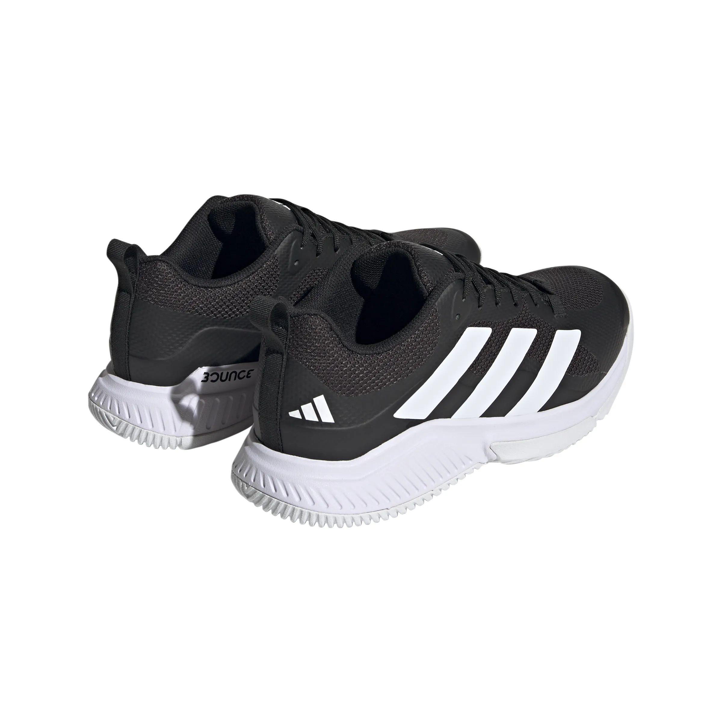 Adidas Mens Court Team Bounce 2.0 - Black/White Adidas Shoes Cloudfoam