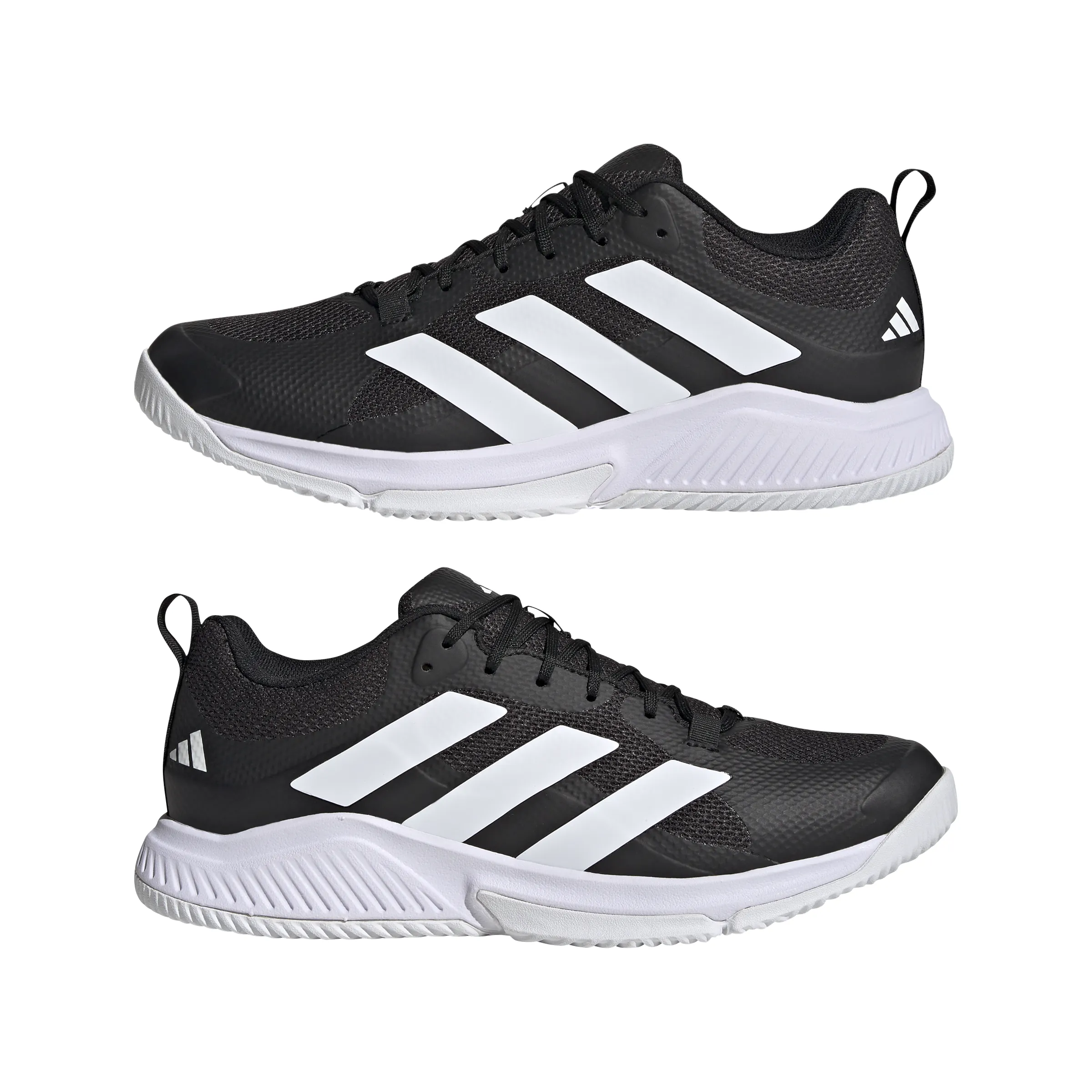 Adidas Mens Court Team Bounce 2.0 - Black/White Adidas Artificial Turf Soccer Shoes