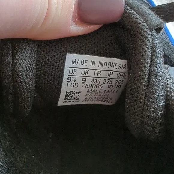 Adidas Cadiant Fyw Shoes Adidas Neo 20-20 Fx Black Blue White FU6704 Mens Sneakers Running Shoes Size 9.5