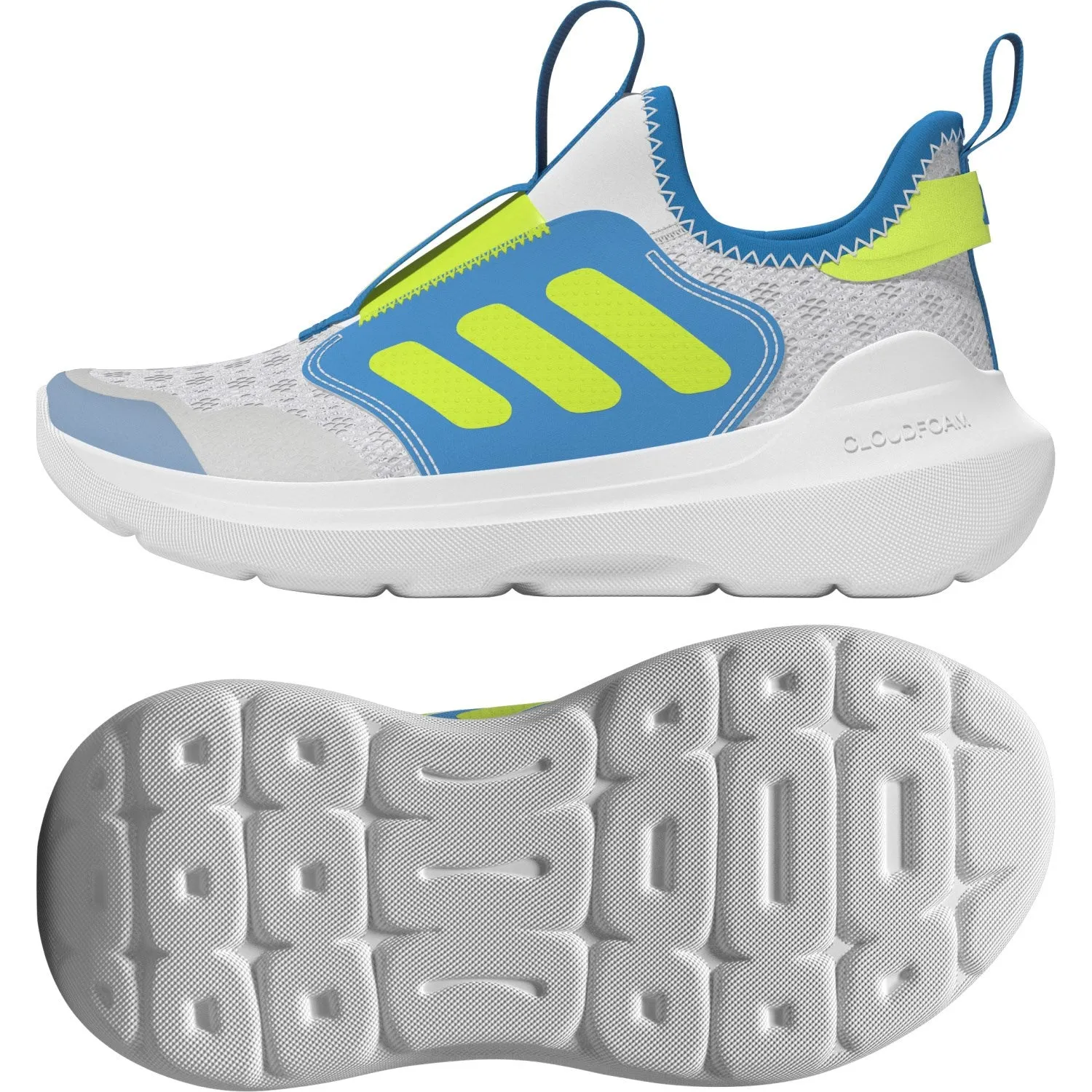 adidas Originals Dash Grey/Lucid Lemon/Solar Blue Tensaur Comfort Ac C Sneakers Adidas Campus 00s Skate Shoes