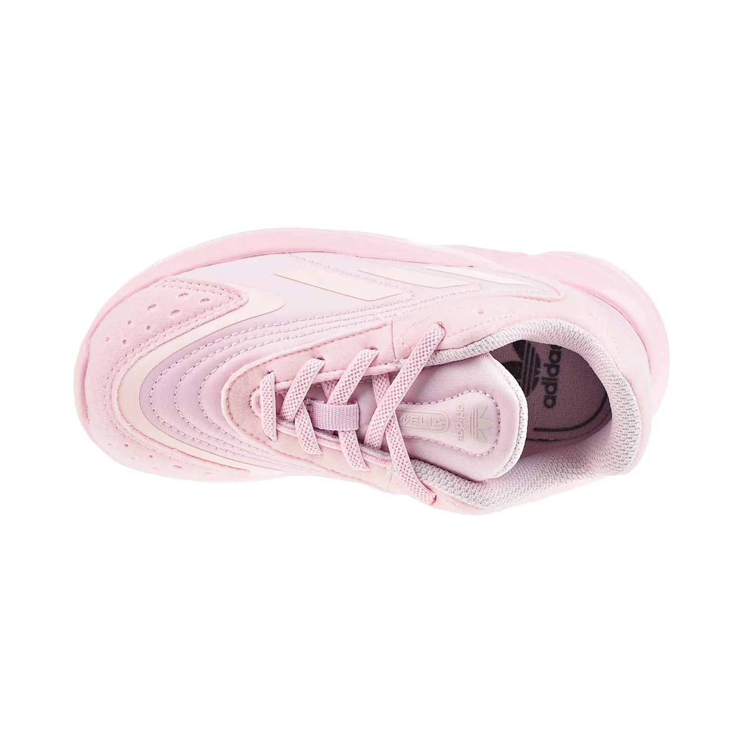 Adidas Ozelia EL C Little Kids' Shoes Clear Pink/Core Black Adidas Best Basketball Shoes