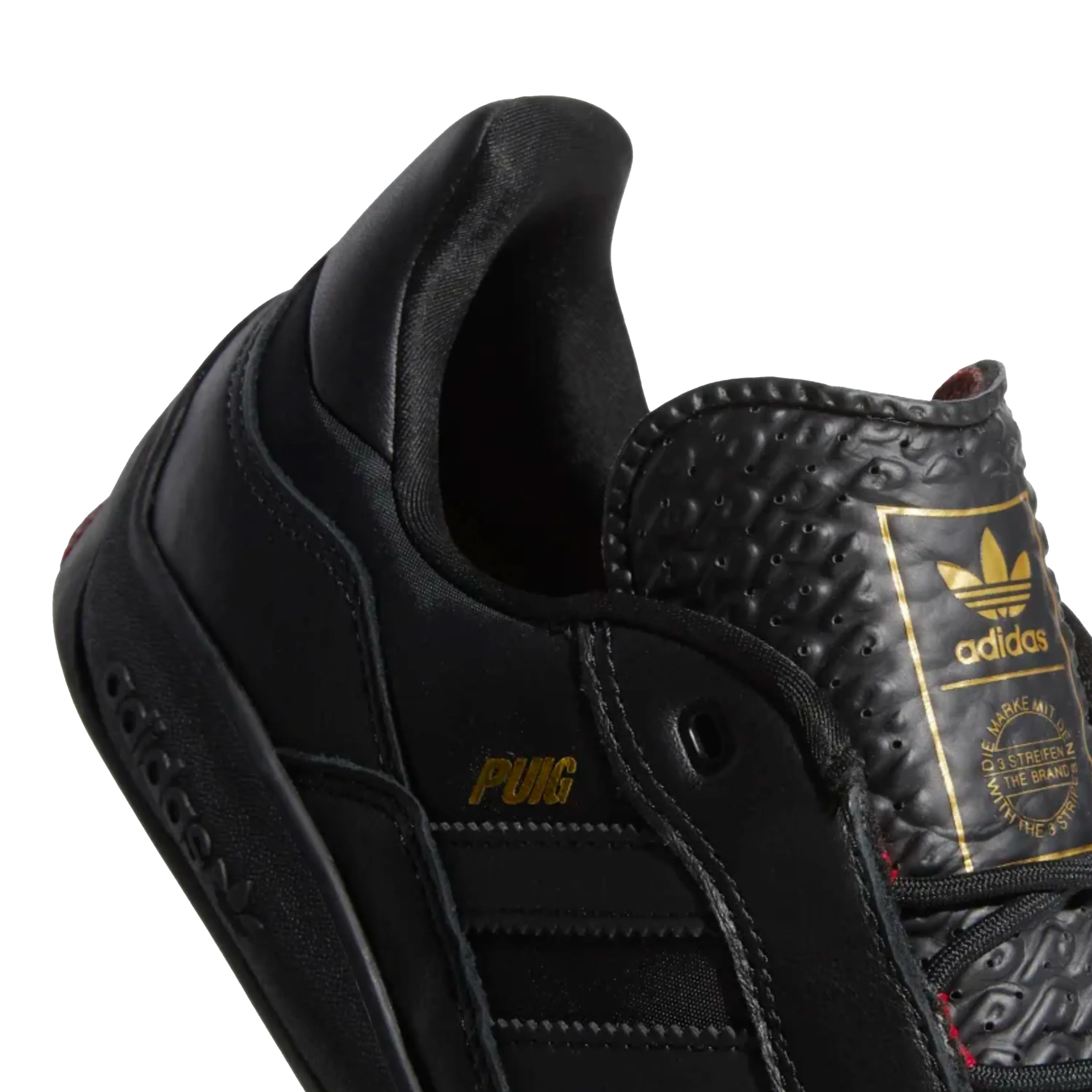 ADIDAS PUIG CORE BLACK / SCARLET Adidas Shoes Big Tongue