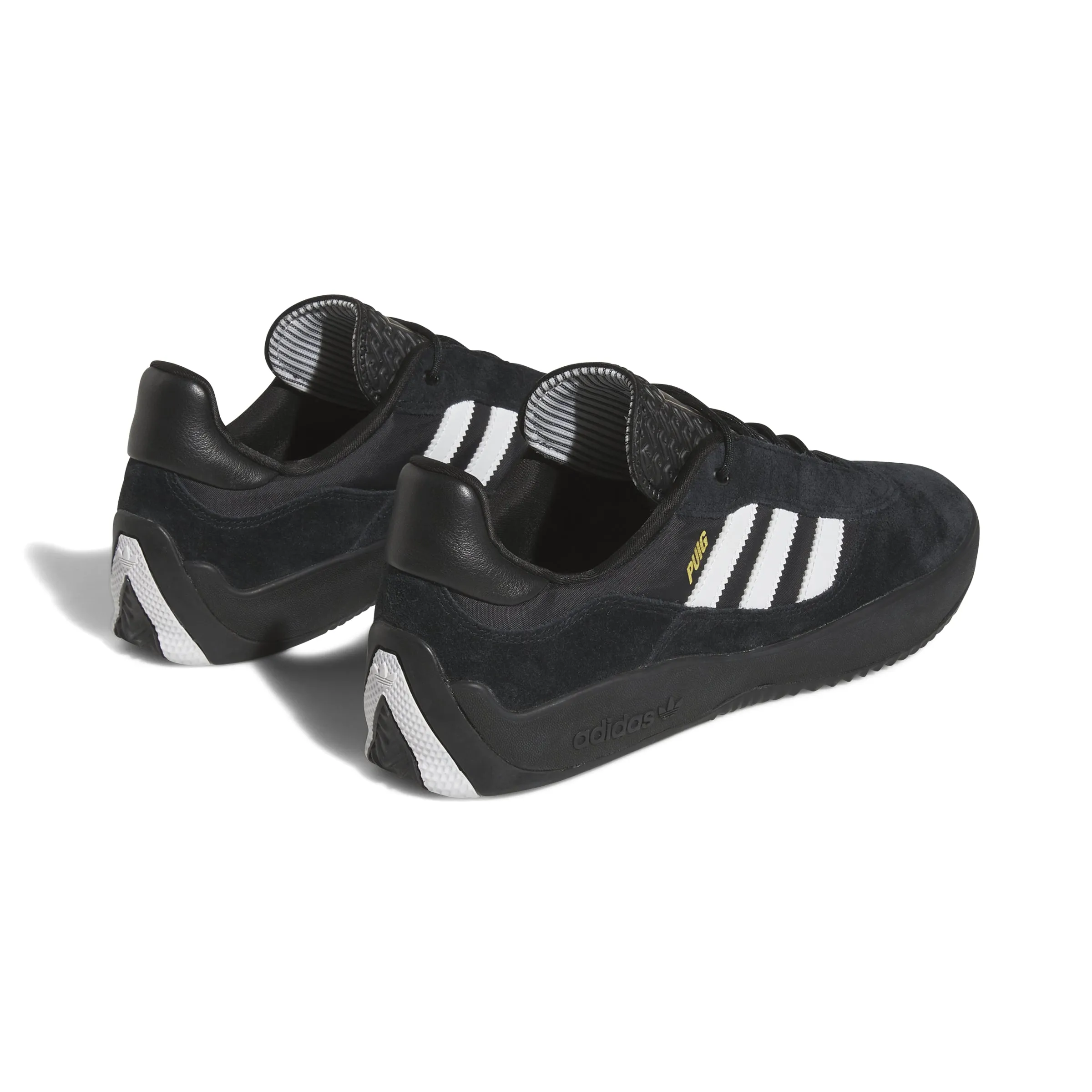 Adidas - Puig in Core Black/Cloud White/Gold Metallic Adidas Shoes Ad