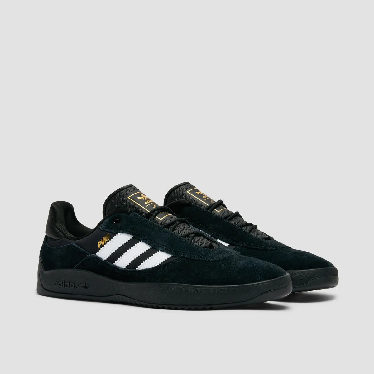 adidas Puig Shoes - Core Black/Ftwr White/Gold Metallic Cloudfoam Shoes Adidas