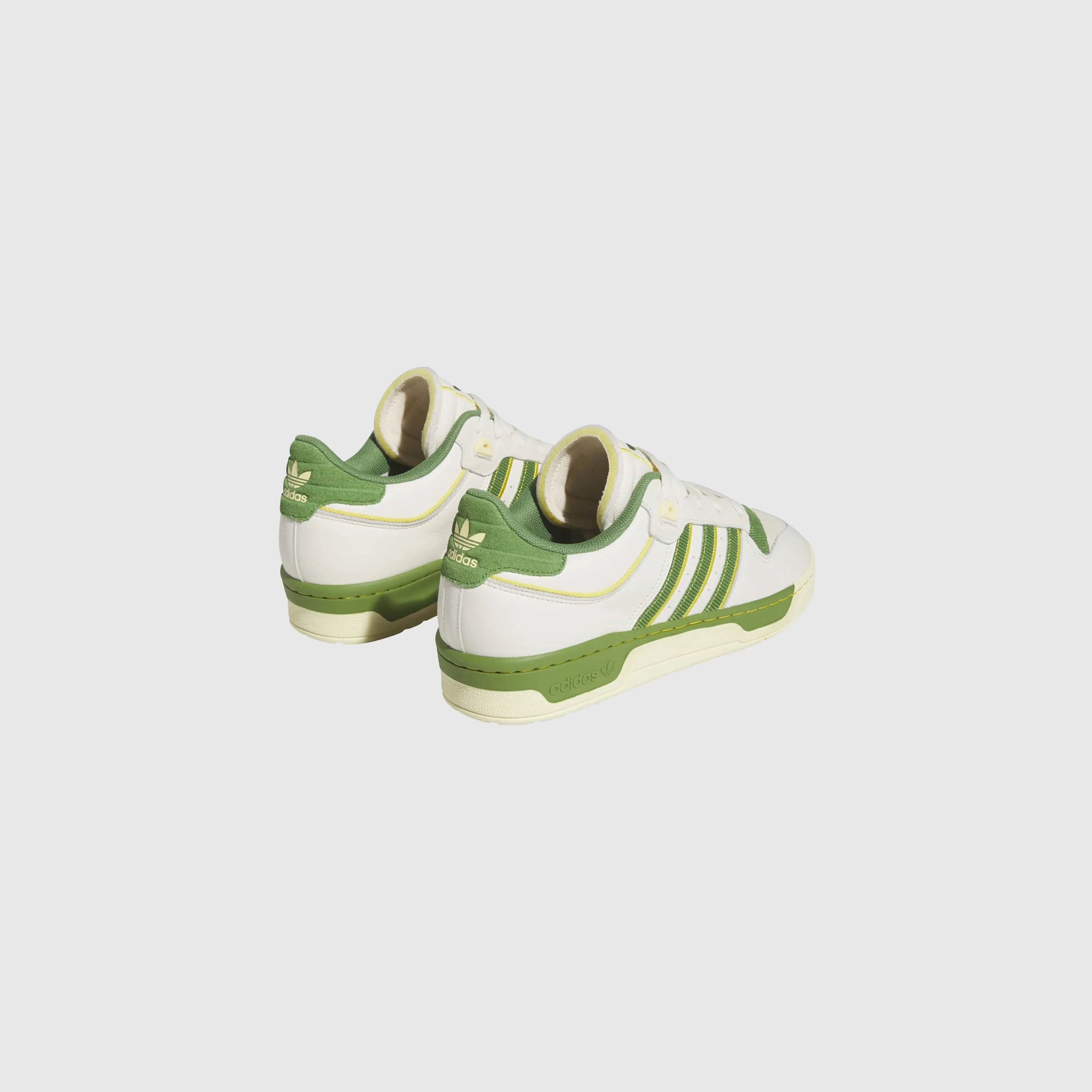 Olive Green Adidas Shoes Adidas Rivalry Low 86 - Core White / Crew Green / Hazel Yellow
