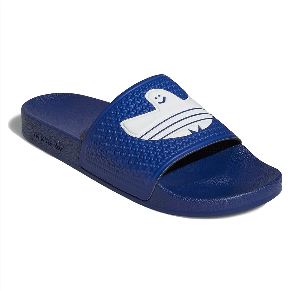 ADIDAS SHMOOFOIL SLIDE VICTORY BLUE / WHITE Adidas Tim Duncan Basketball Shoes