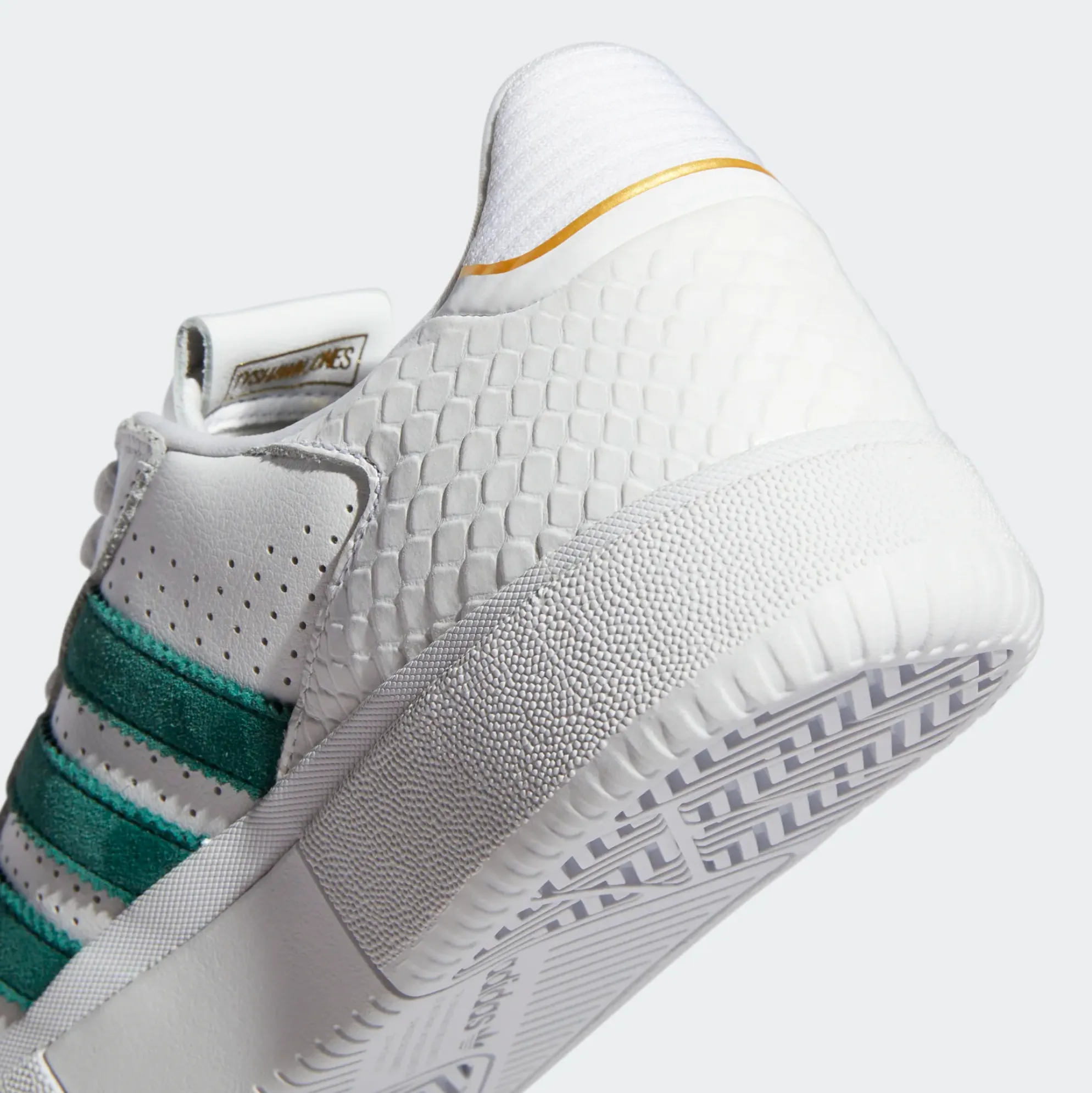 Adidas 3d Shoes ADIDAS TYSHAWN LOW FLAT WHITE / COLLEGIATE GREEN / METALLIC GOLD