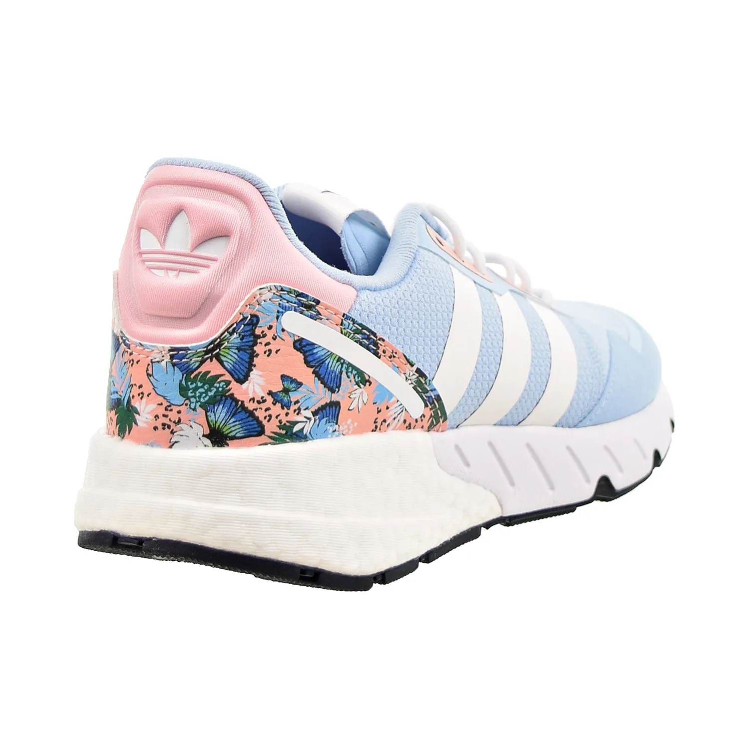 Adidas Vintage Leather Shoes Adidas ZX 1K Boost Big Kids' Shoes Clear Sky-Cloud White-Haze Coral