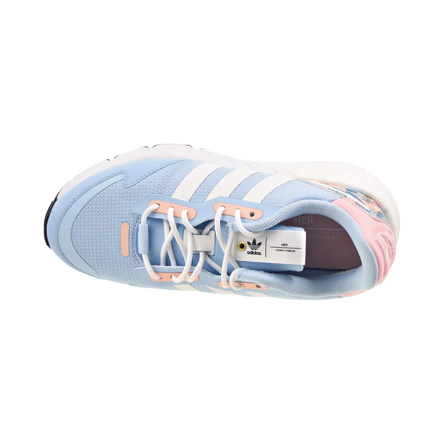 Mercedes Adidas Shoes Adidas ZX 1K Boost Big Kids' Shoes Clear Sky-Cloud White-Haze Coral