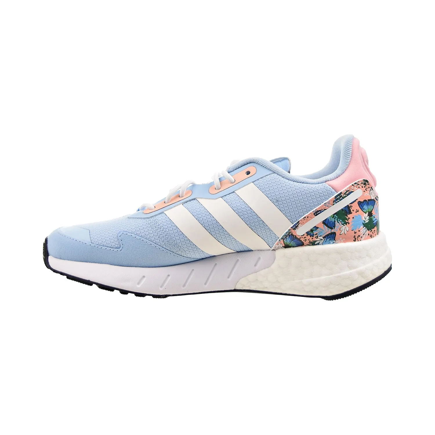 Reconstructed Adidas Shoes Adidas ZX 1K Boost Big Kids' Shoes Clear Sky-Cloud White-Haze Coral