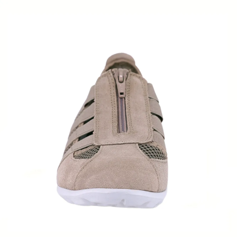 Christine Taupe Flat Slip On Shoes For Sale