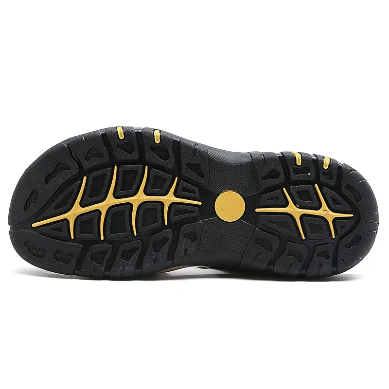 Vancat 2019 Summer Genuine Leather Outdoor Men's Shoes Men Sandals For Male Casual Shoes Water Walking Beach Sandalias Sandal Bahama