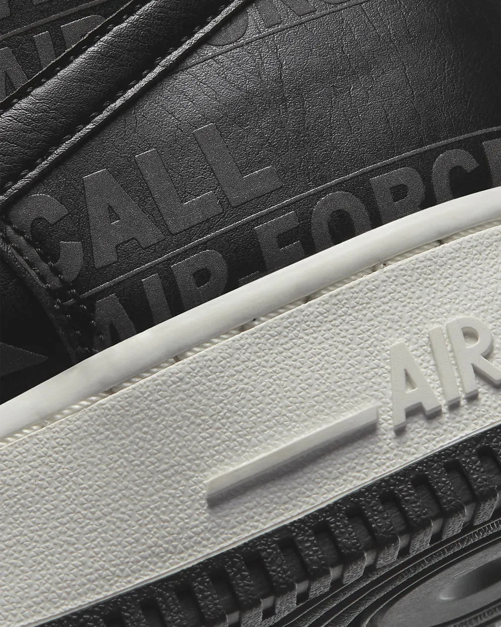 Asics Supportive Running Shoes Air Force 1 High '07 Premium Black High Top Sneakers