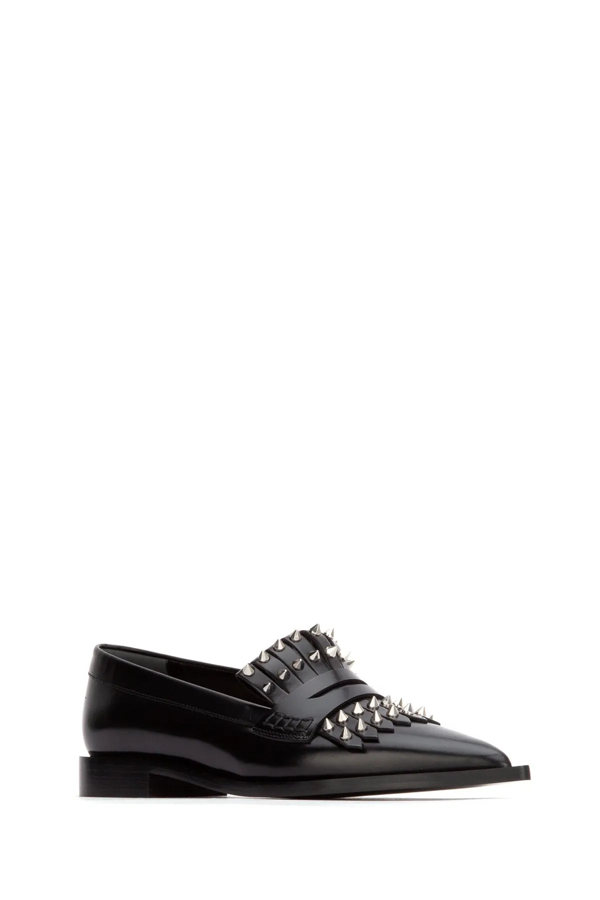 Flat Style Of Shoe With A Strap Across The Instep Alexander McQueen Kiltie Studded Loafers