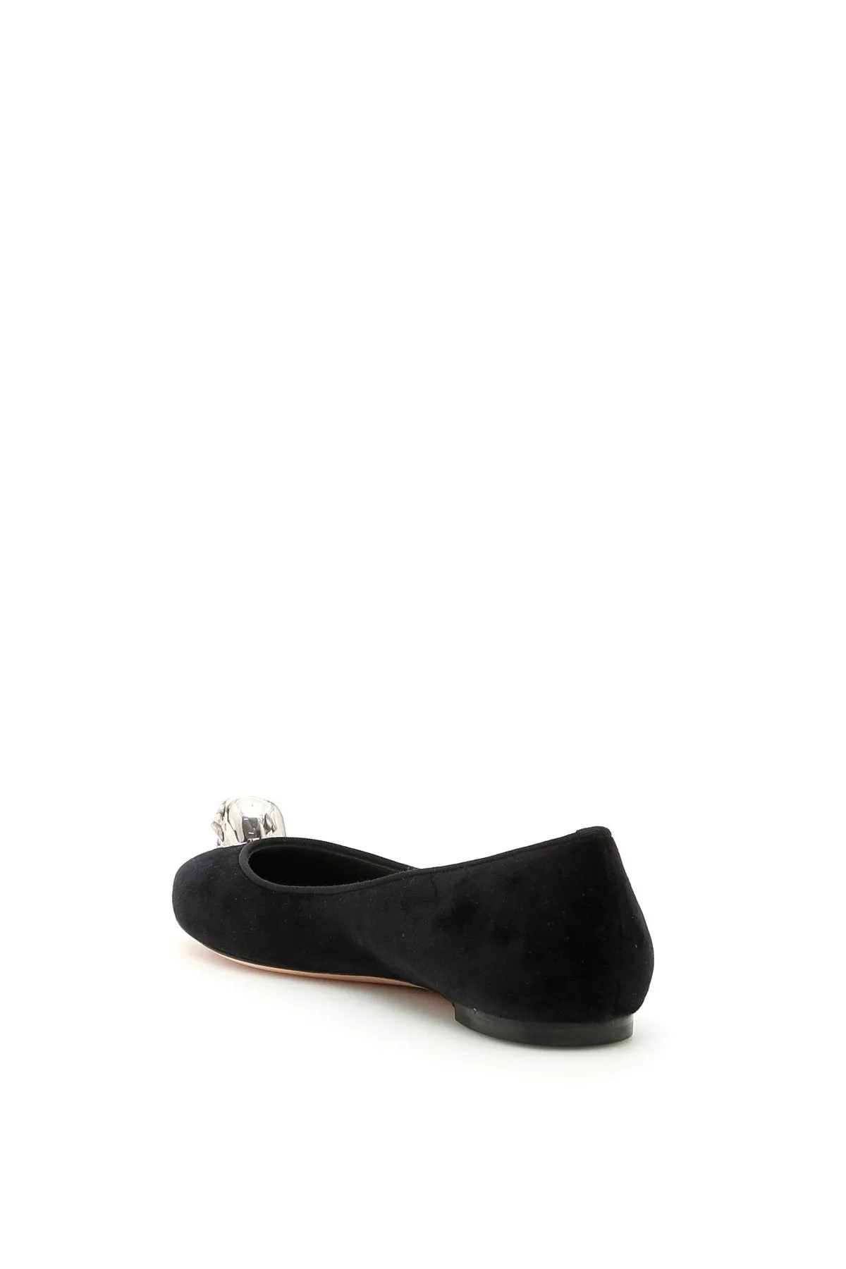 Mermaid Shoes Flats Alexander McQueen Velvet Skull Detail Ballet Flats