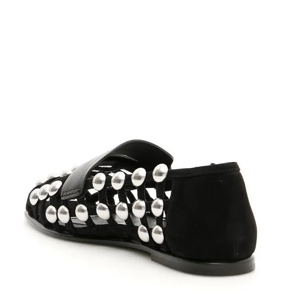Cat Flats Shoes Alexander Wang Studded Slip On Loafers
