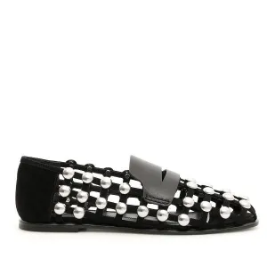 Cushioned Shoes For Flat Feet Alexander Wang Studded Slip On Loafers
