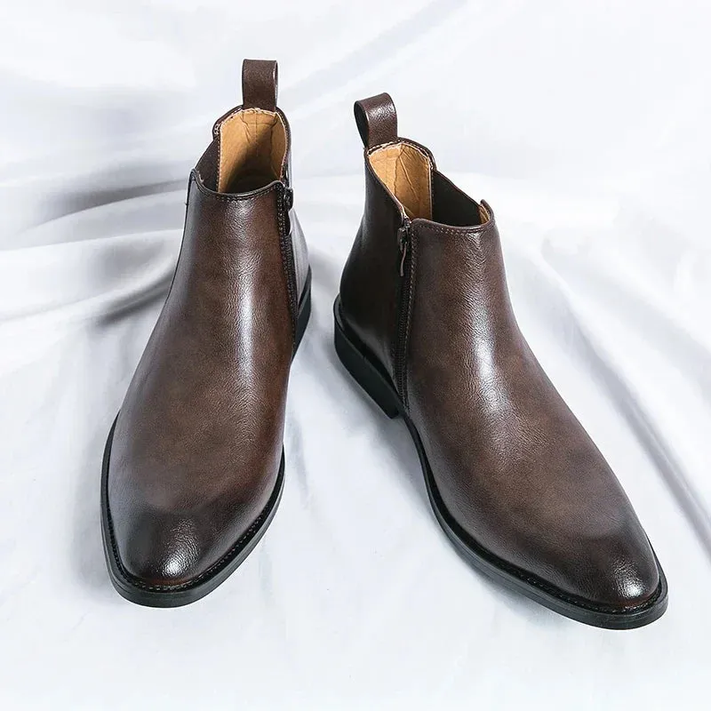 JAMES | ZIP-UP LEATHER CHELSEA BOOTS Boots Italien