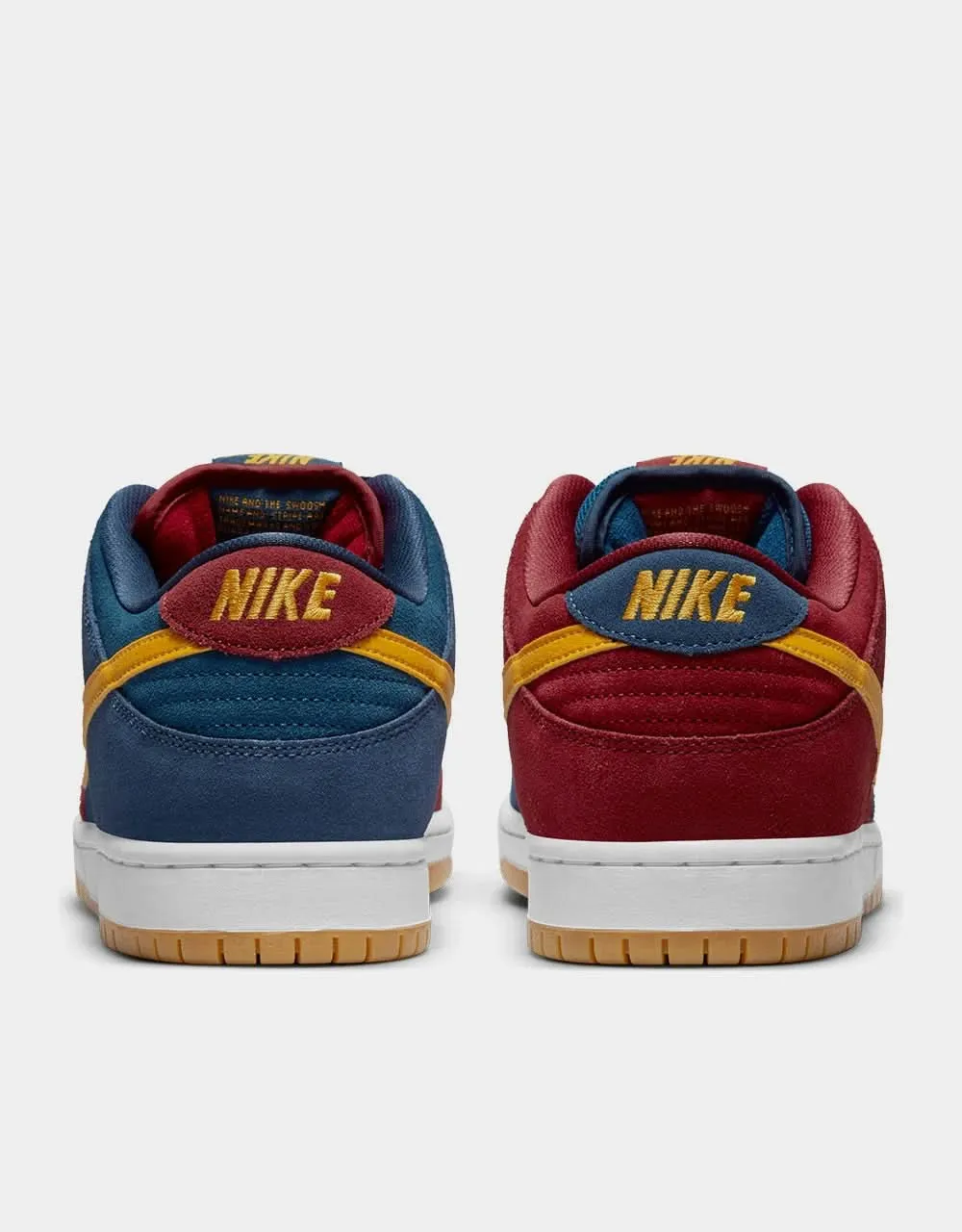 Nike SB Dunk Low Pro Skate Shoes - Navy/University Gold-Gym Red-Court Blue Asics Marathon Racing Shoes