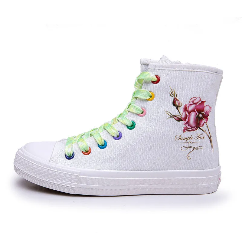 Owlkay Fashionable  Breathable High Top Canvas Shoes Casual Shoes To Wear With Khaki Pants