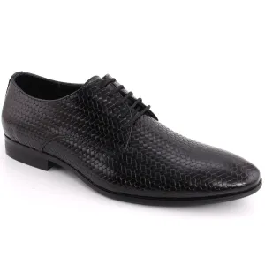 Shoes With Flat Heels Men KAEL Lace-Up Glossy Woven Textured Formal Shoes