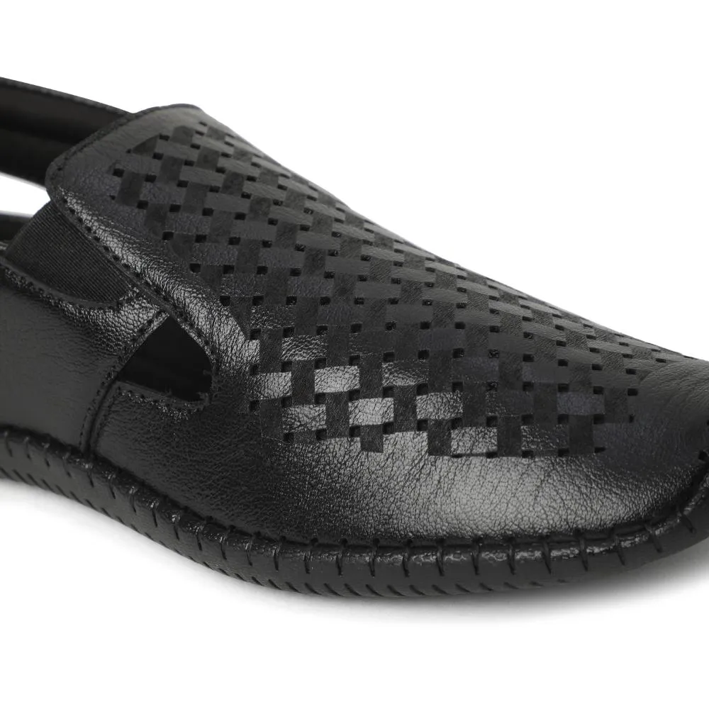 Summer Platform Sandals Healers By Liberty OSL-55 Casual Sandal For Mens (Black)