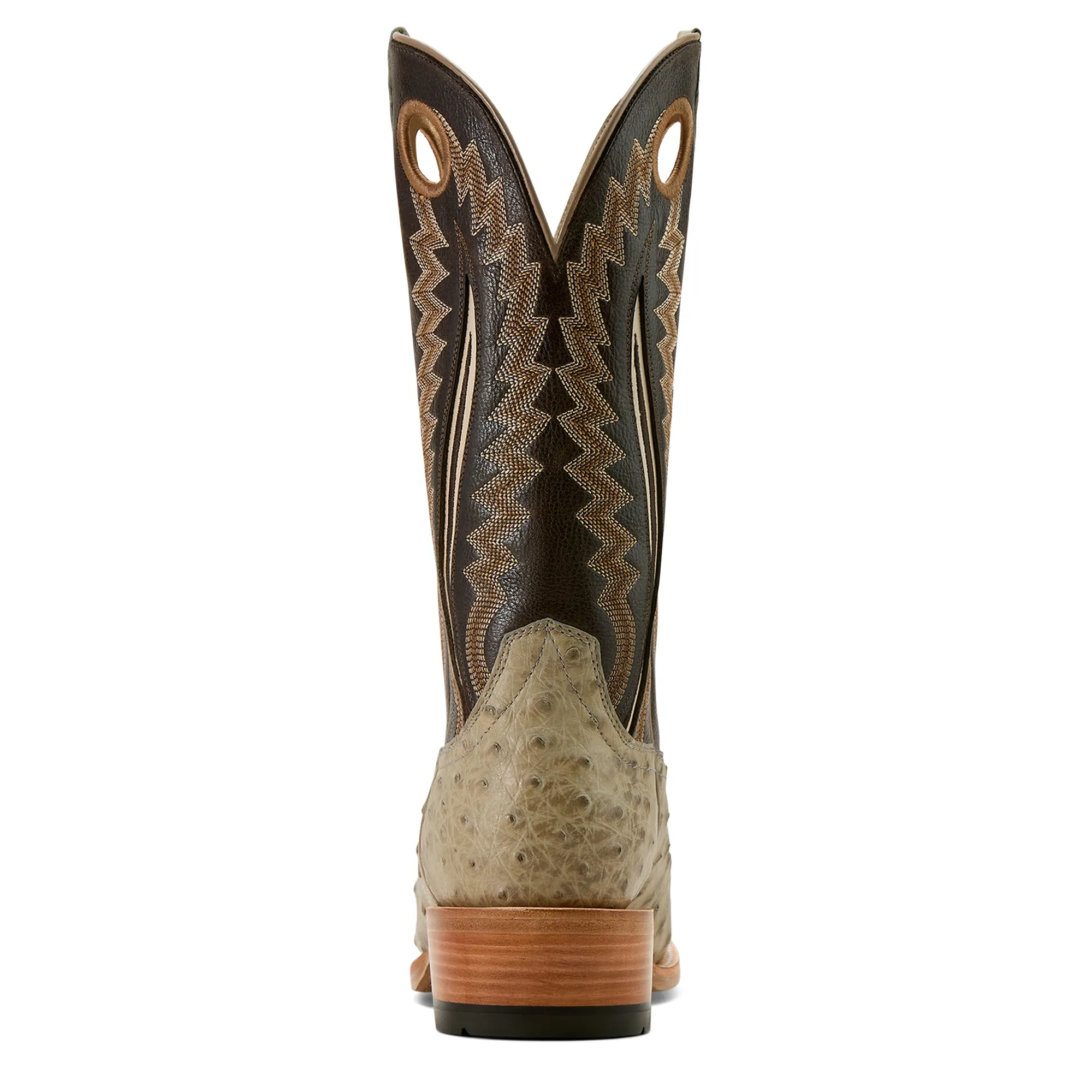 Ariat Futurity Outlaw Platinum Full Quill Ostrich Cowboy Boot Shell Cordovan Boots
