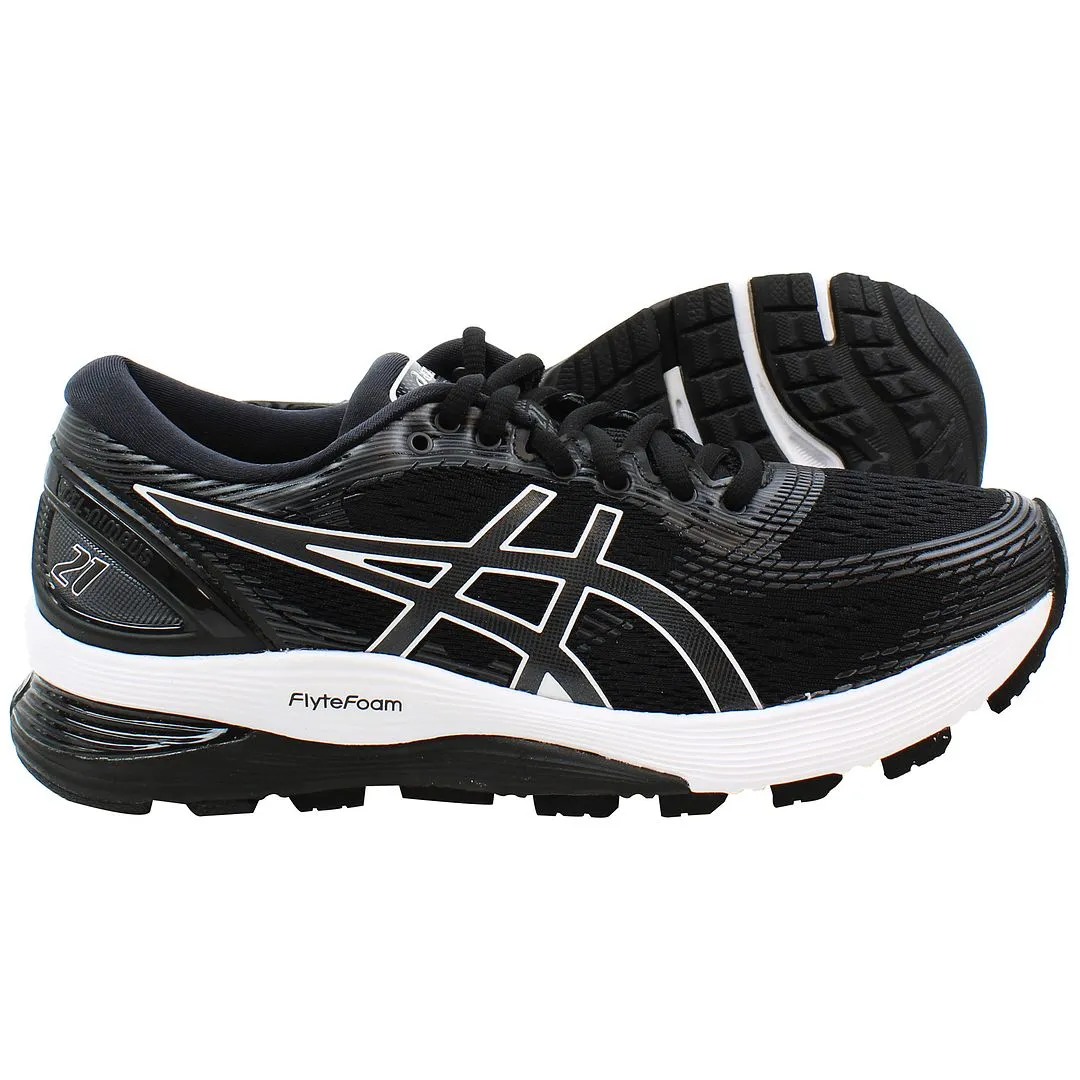 Asics Gel-Nimbus 21 Womens Black Running Shoes Asics Sky Elite Flytefoam 2 Volleyball Shoes